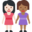 women holding hands, light skin tone, medium-dark skin tone